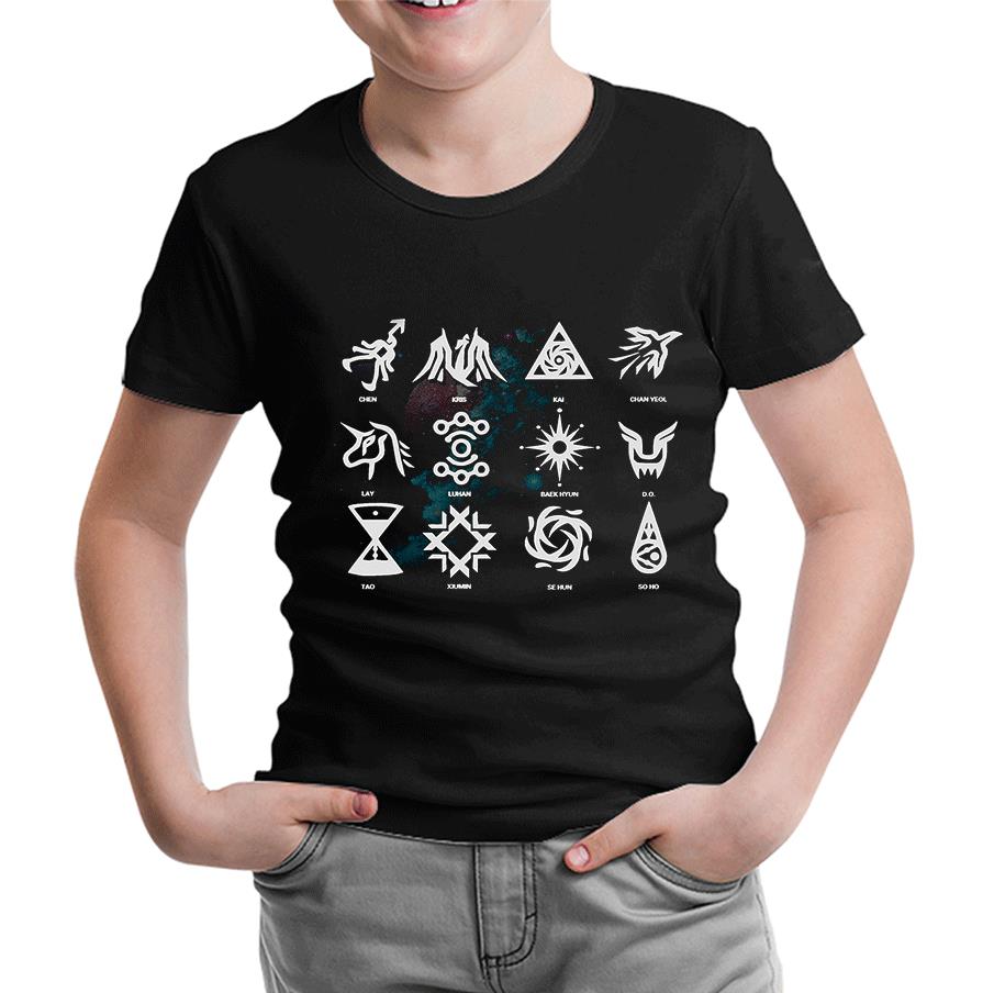 EXO - Signs Siyah Çocuk Tshirt