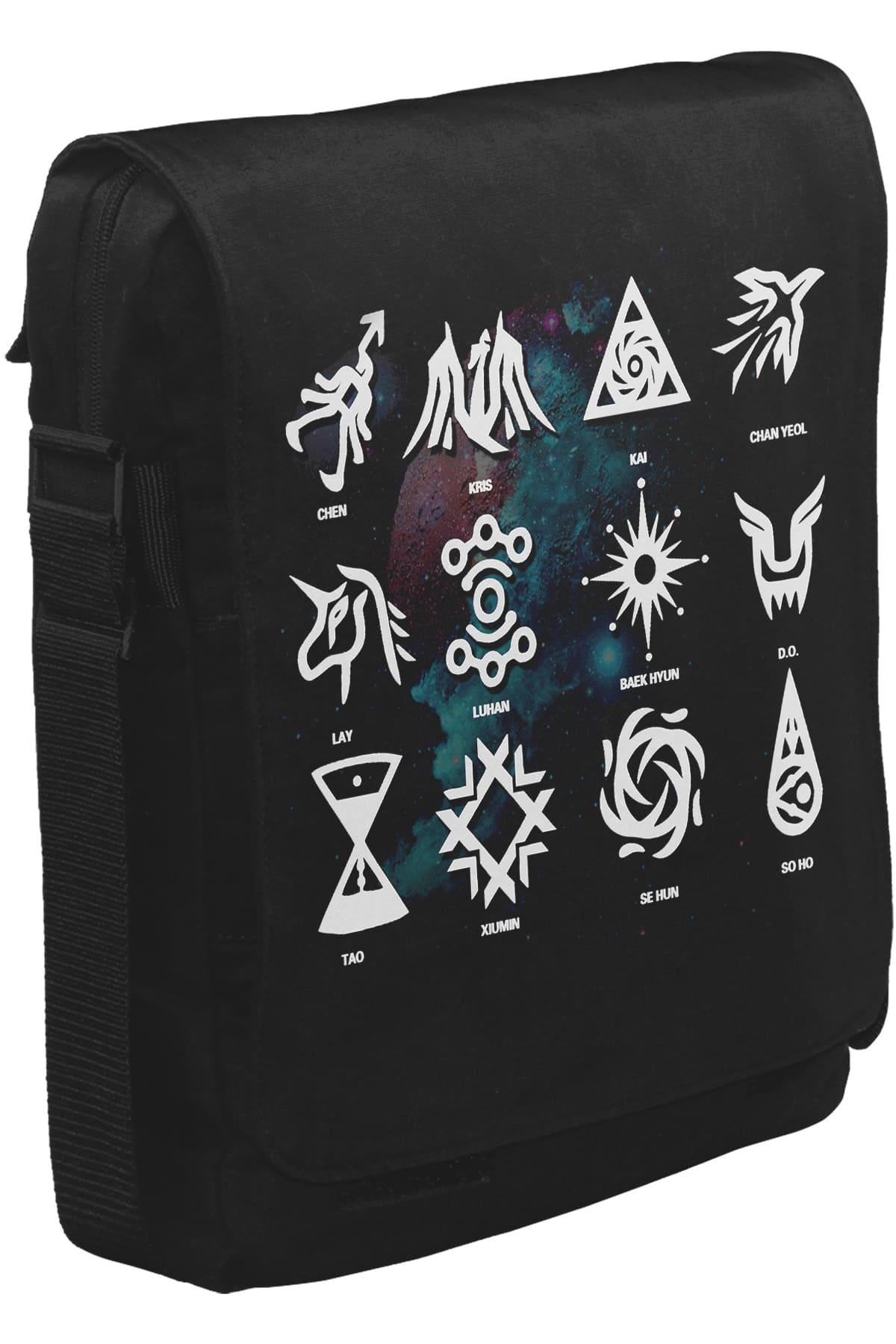 EXO - Signs Unisex Siyah Postacı Çanta