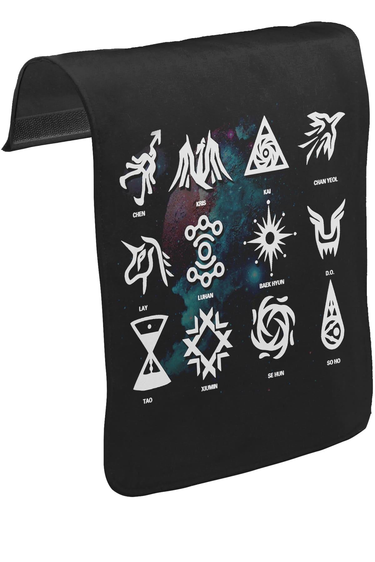 EXO - Signs Unisex Siyah Tak-Çıkar Postacı Çanta Kapağı CK-809