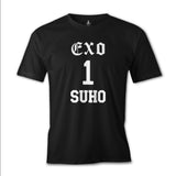 EXO - Suho Siyah Erkek Tshirt