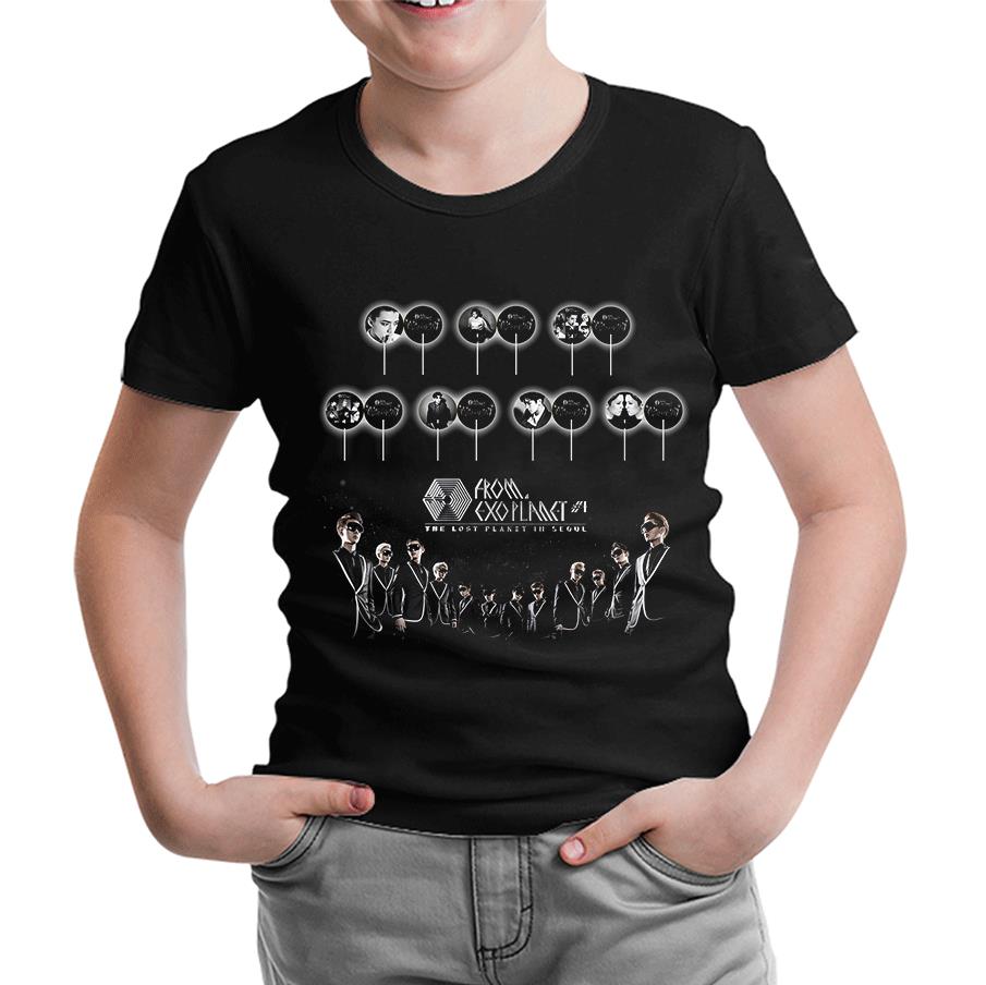 EXO - The Lost Planet Siyah Çocuk Tshirt