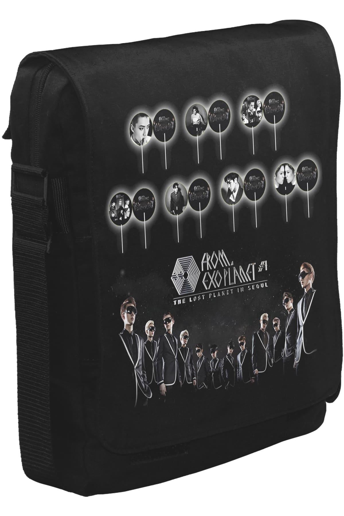 EXO - The Lost Planet Unisex Siyah Postacı Çanta