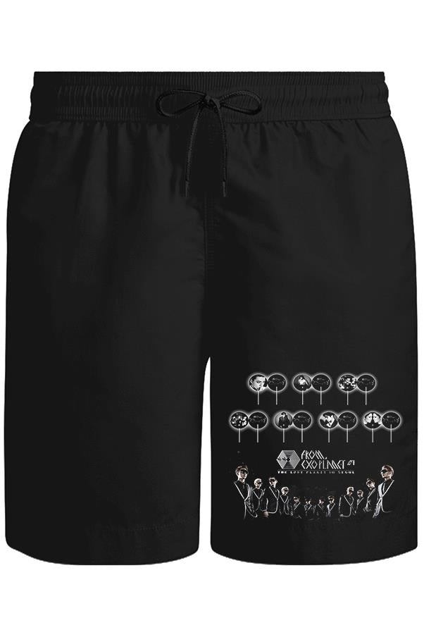 EXO - The Lost Planet Unisex Siyah Şort