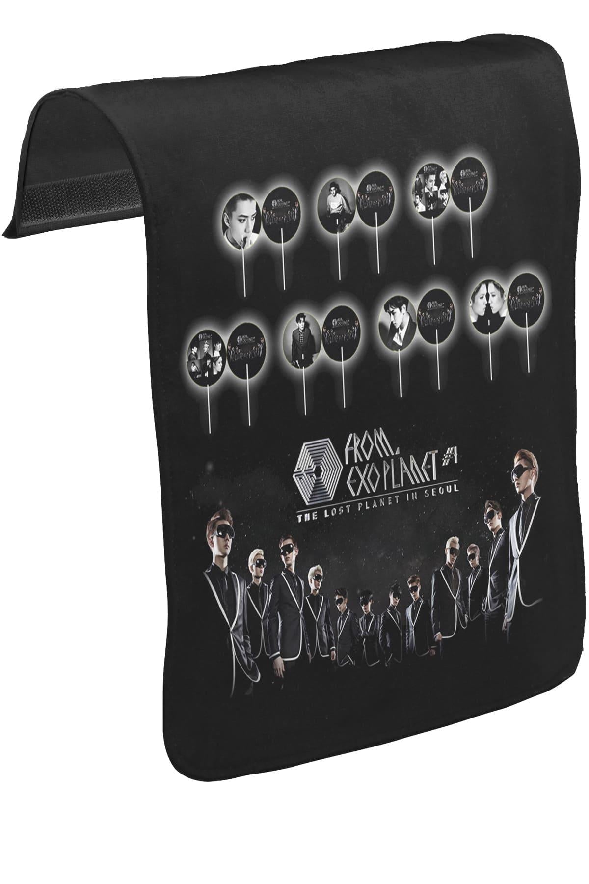 EXO - The Lost Planet Unisex Siyah Tak-Çıkar Postacı Çanta Kapağı CK-937