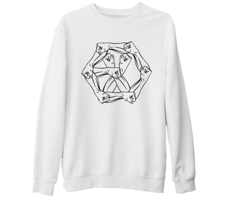 EXO -The War Beyaz Kalın Sweatshirt