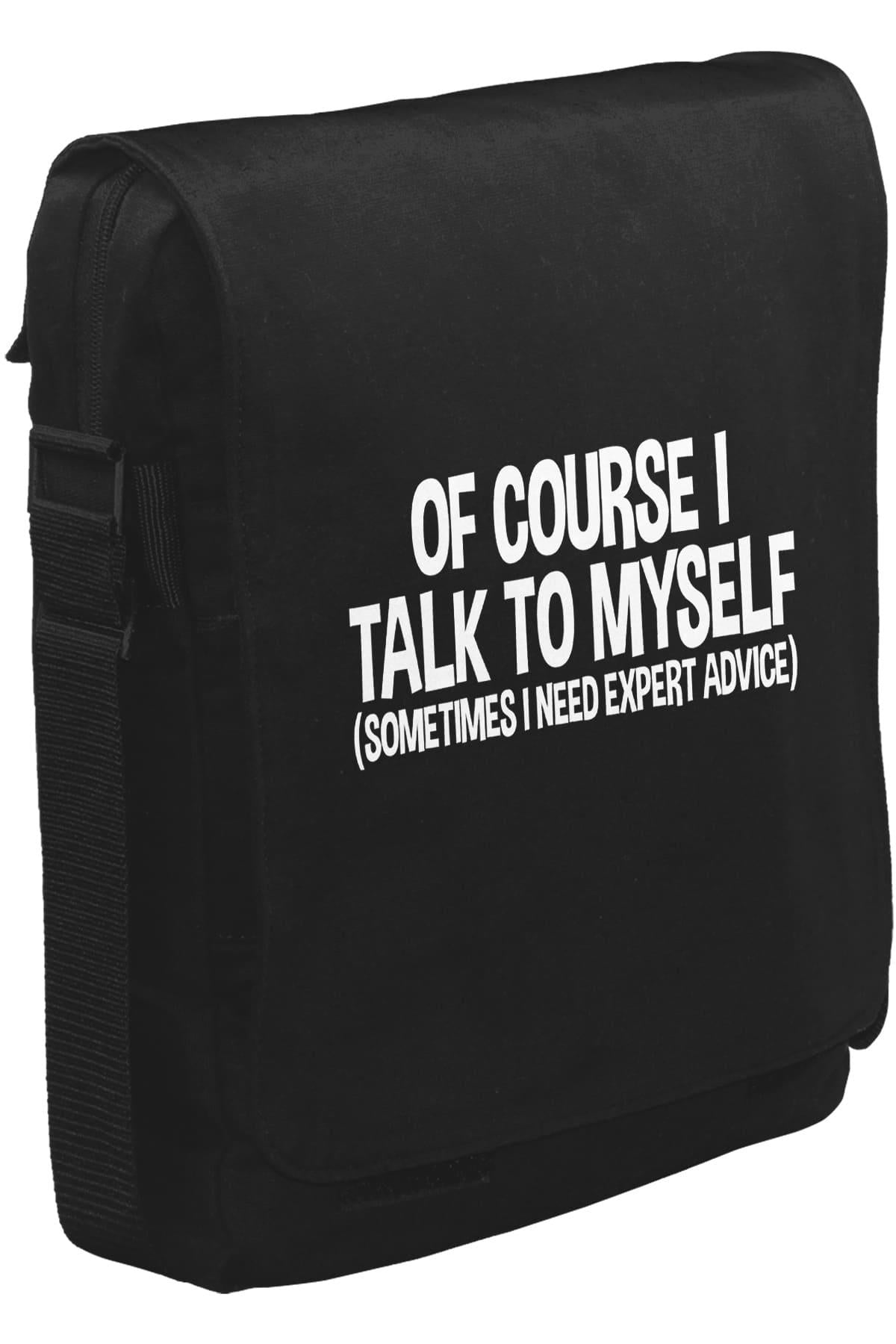 Expert Advice Unisex Black Messenger Bag 