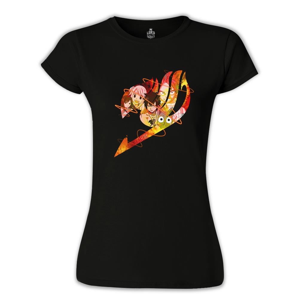 Fairy Tail Siyah Kadın Tshirt