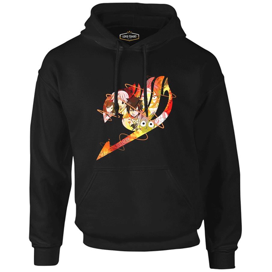 Fairy Tail Black Men's Zipperless Hoodie