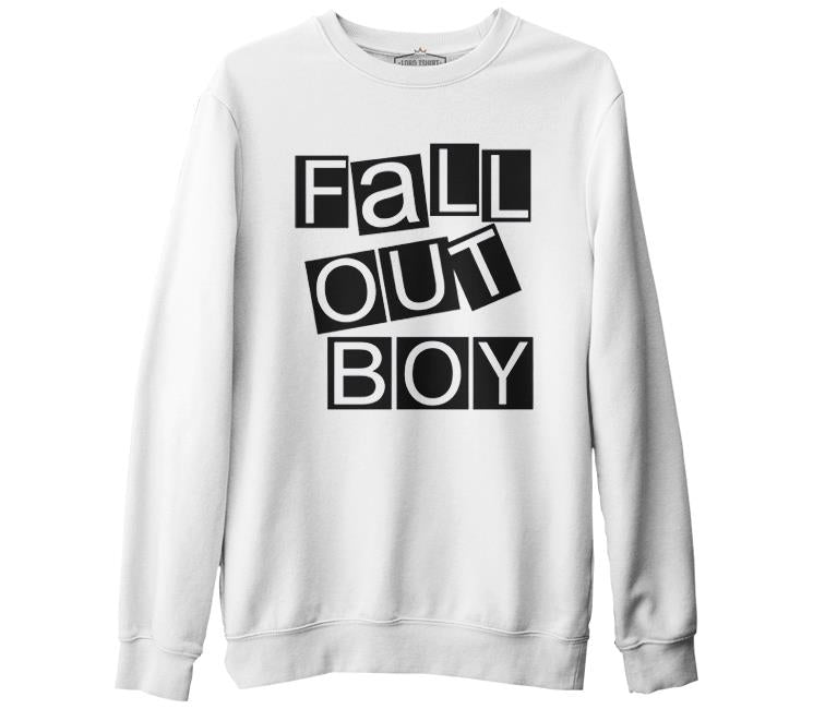 Fall Out Boy - Blocks Beyaz Erkek Kalın Sweatshirt