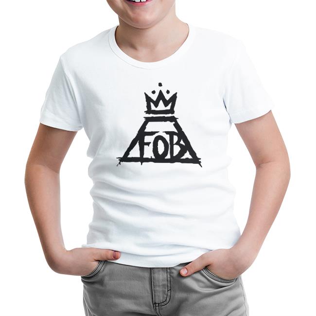 Fall Out Boy - Logo White Kids Tshirt