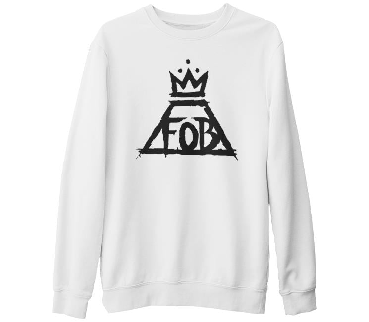 Fall Out Boy - Logo Beyaz Kalın Sweatshirt