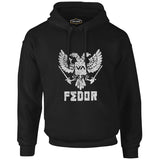 Fedor - Logo Siyah Erkek Fermuarsız Kapşonlu