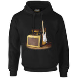 Fender and the Rock 'n Roll Black Men's Zipperless Hoodie