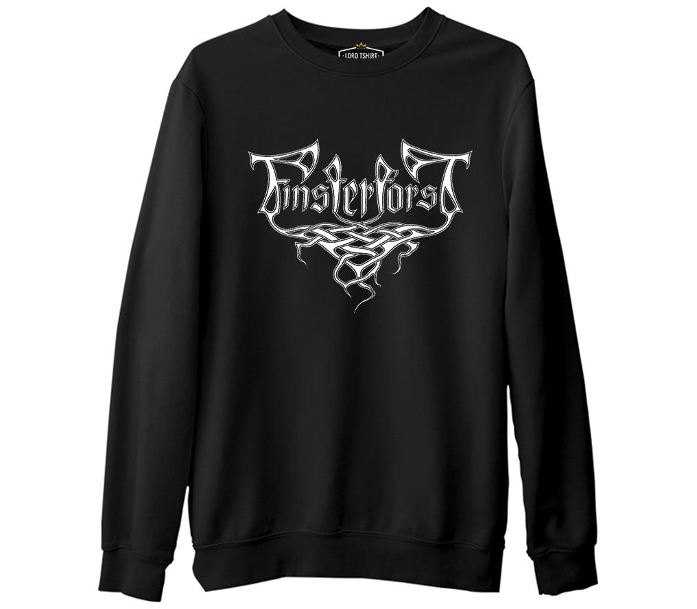 Finsterforst - Logo Siyah Erkek Kalın Sweatshirt