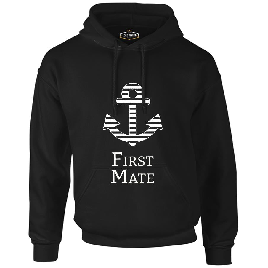 First Mate Black Men's Zipperless Hoodie