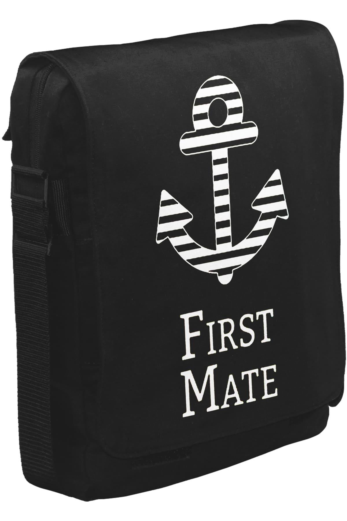 First Mate Unisex Siyah Postacı Çanta