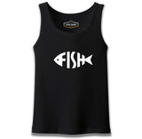 Fish with Letters Black Men's Undershirt