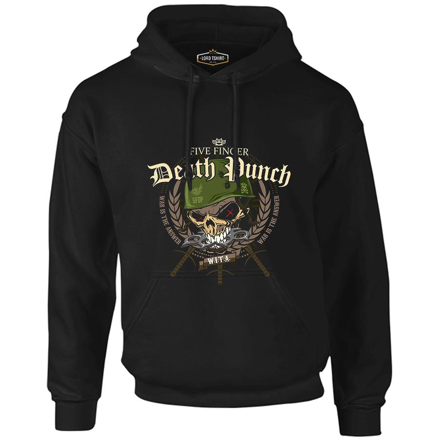 Five Finger Death Punch Poster - Warhead Black Men's Zipperless Hoodie