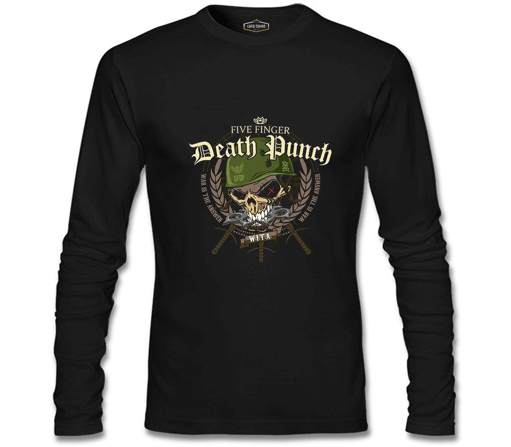 Five Finger Death Punch Poster - Warhead Siyah Erkek Sweatshirt