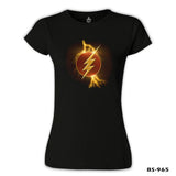 Flash - Lightening Siyah Kadın Tshirt