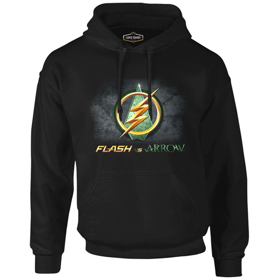 Flash vs Arrow Black Men's Zipperless Hoodie