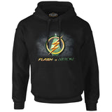 Flash vs Arrow Black Men's Zipperless Hoodie