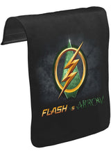 Flash vs Arrow Unisex Siyah Tak-Çıkar Postacı Çanta Kapağı CK-577