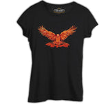 Flying Phoenix Bird  Siyah Kadın Tshirt
