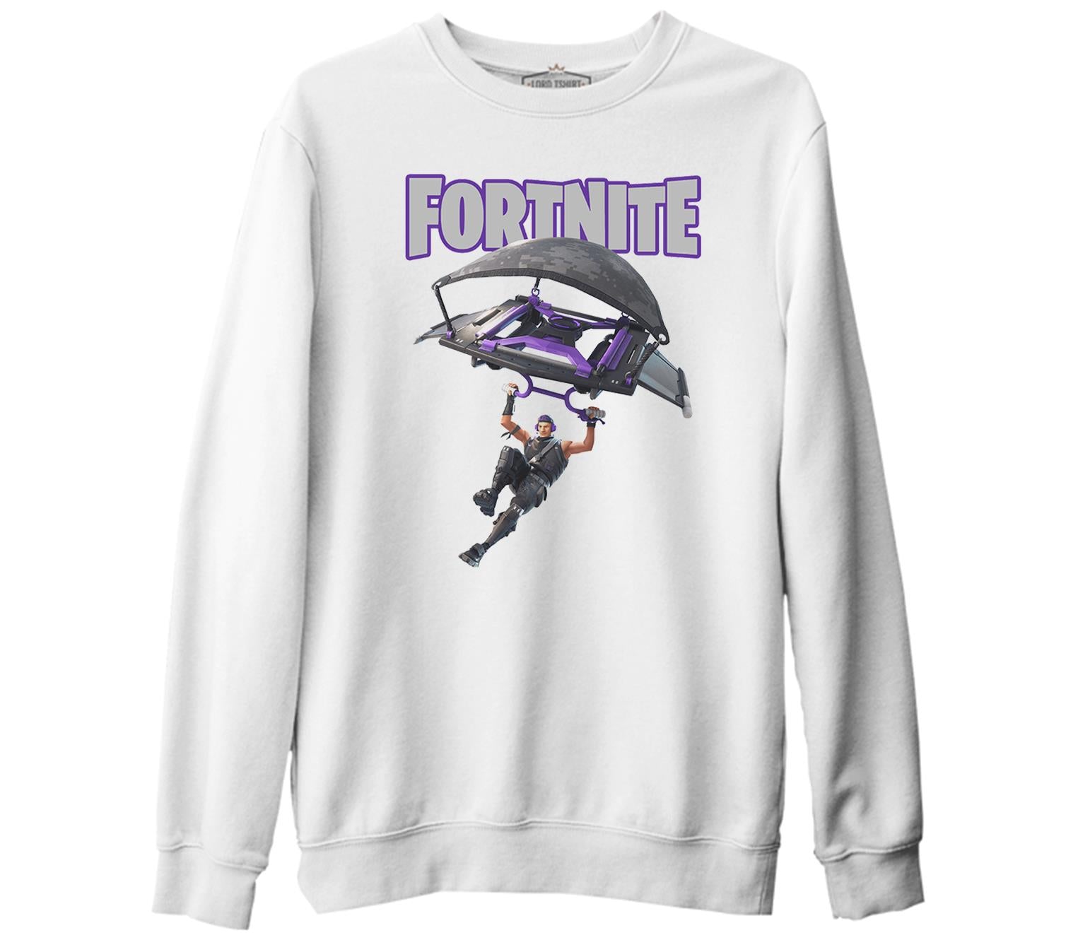 Fortnite - A l'air Beyaz Kalın Sweatshirt