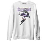 Fortnite - A l'air Beyaz Kalın Sweatshirt