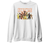 Fortnite - Banana Beyaz Kalın Sweatshirt