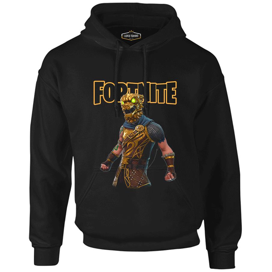 Fortnite - Battle Hound Siyah Erkek Fermuarsız Kapşonlu