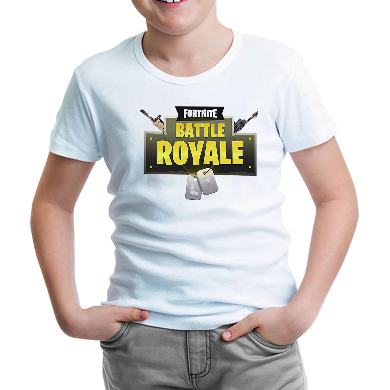 Fortnite - Battle Royale Beyaz Çocuk Tshirt