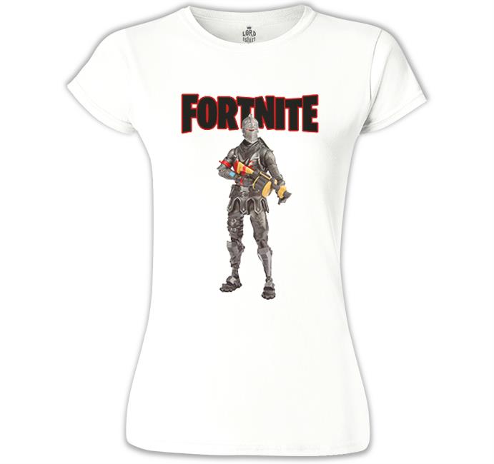 Fortnite - Black Knight Shield Beyaz Kadın Tshirt