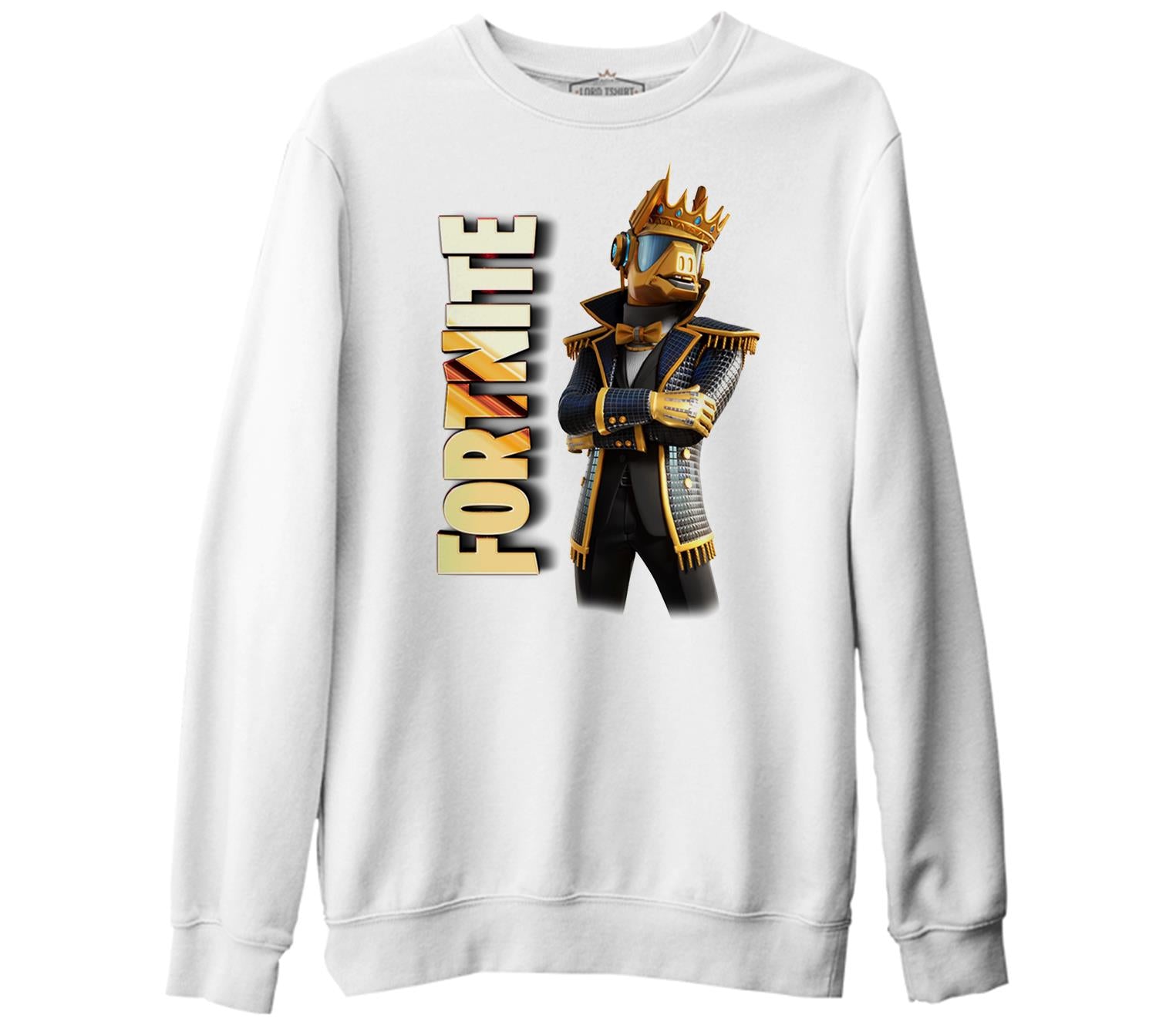 Fortnite - DJ Yonder Beyaz Kalın Sweatshirt