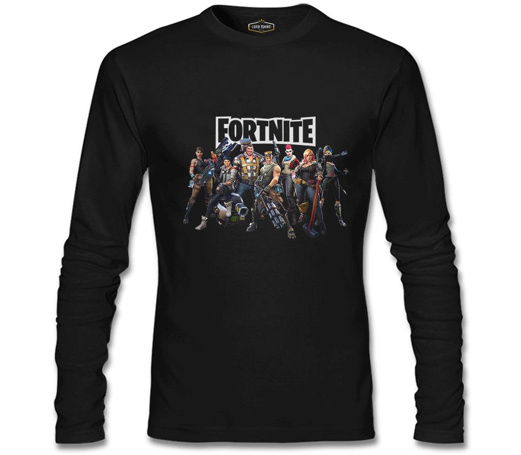 Fortnite - Dream Team Siyah Erkek Sweatshirt