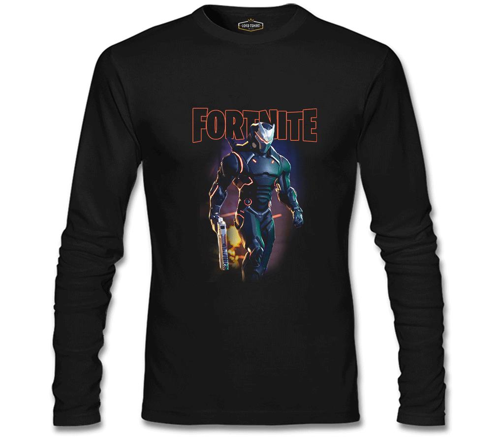 Fortnite - Firegun Siyah Erkek Sweatshirt