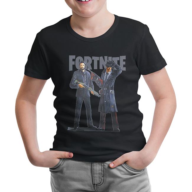 Fortnite - Gangs Siyah Çocuk Tshirt