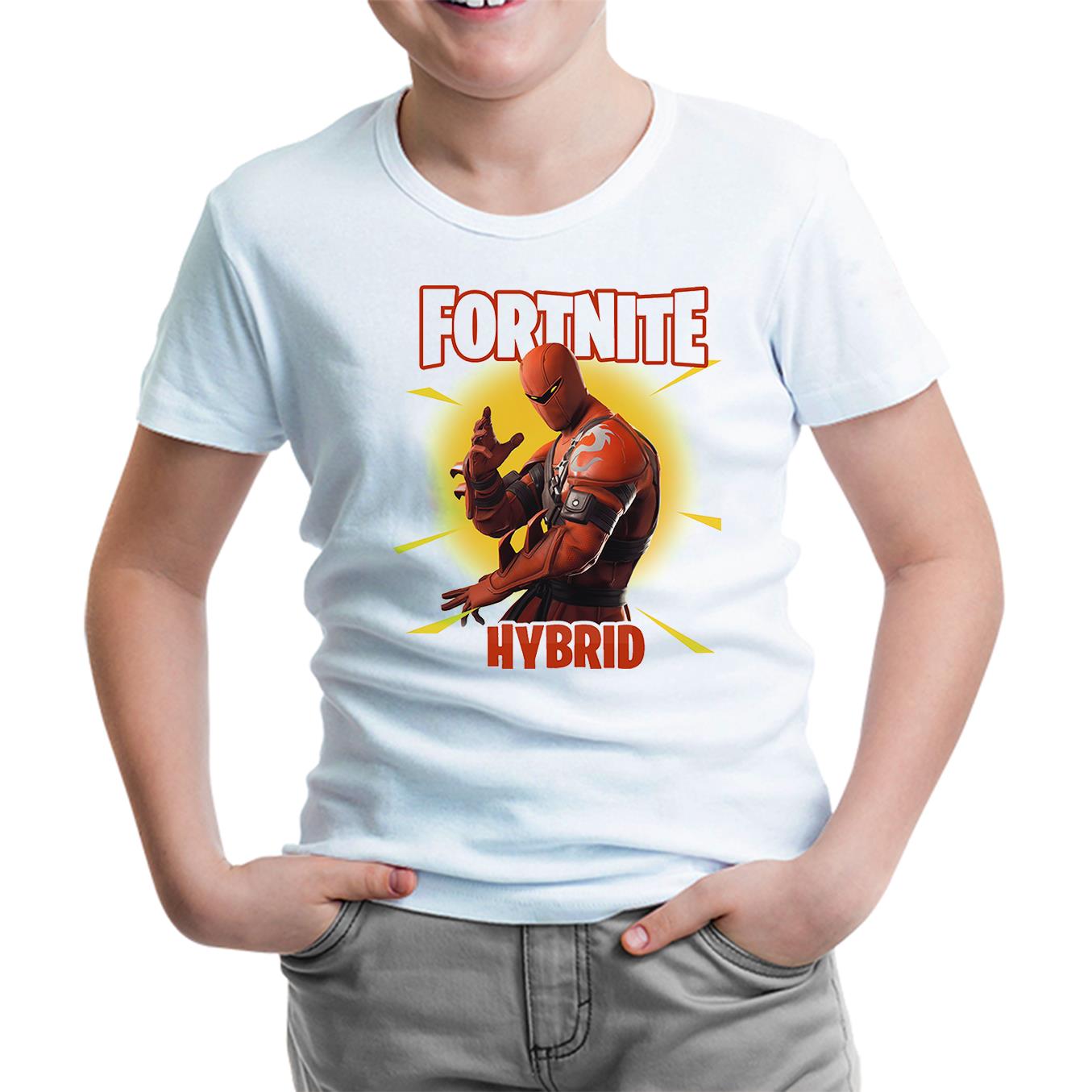 Fortnite - Hybrid II Beyaz Çocuk Tshirt