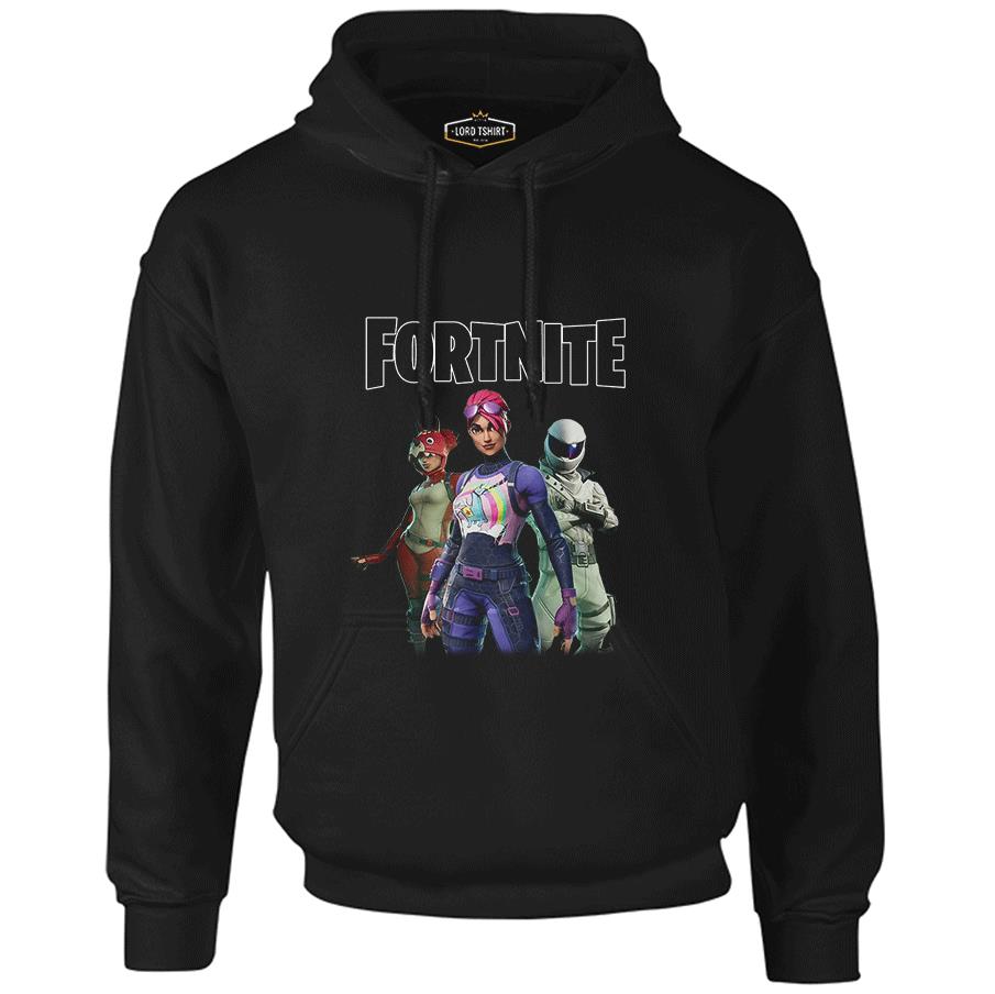 Fortnite - Maps Black Men's Zipperless Hoodie