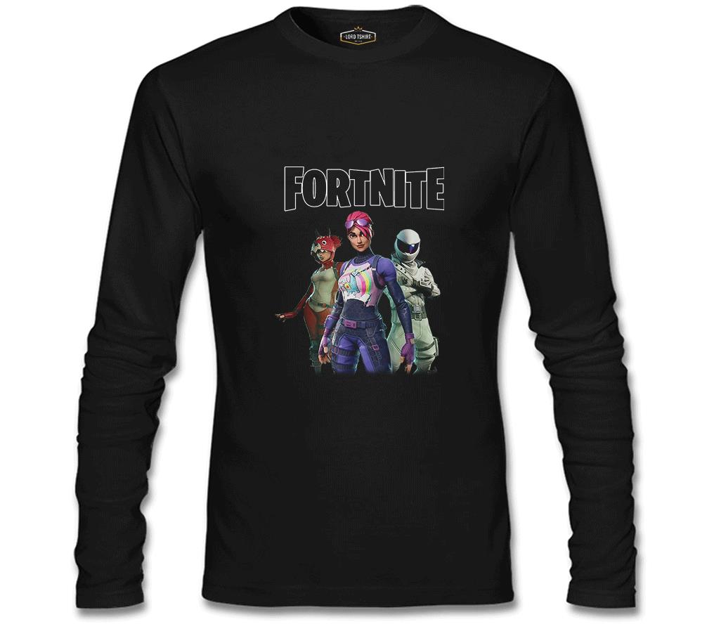 Fortnite - Maps Siyah Erkek Sweatshirt