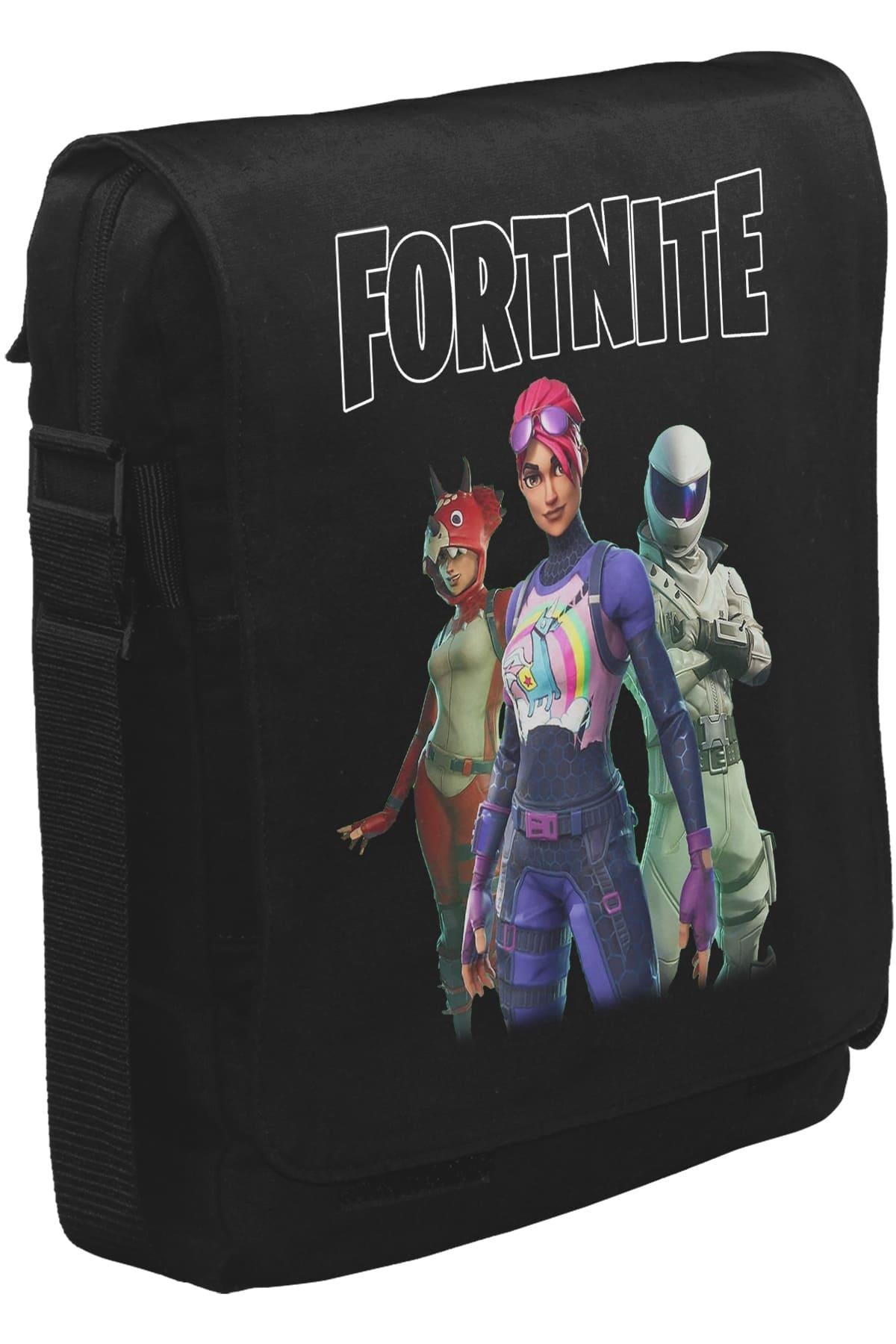 Fortnite - Maps Unisex Siyah Postacı Çanta