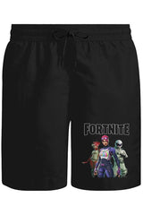 Fortnite - Maps Unisex Siyah Şort