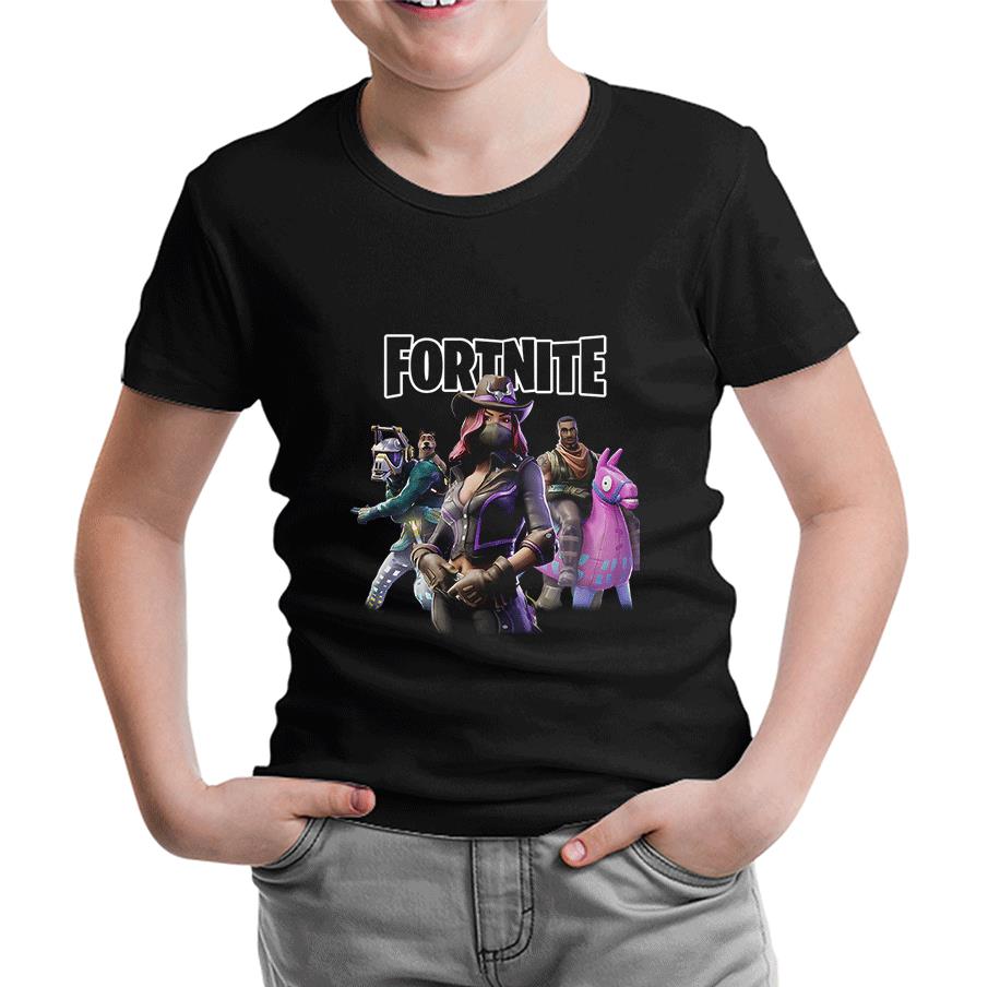Fortnite - Pets Siyah Çocuk Tshirt