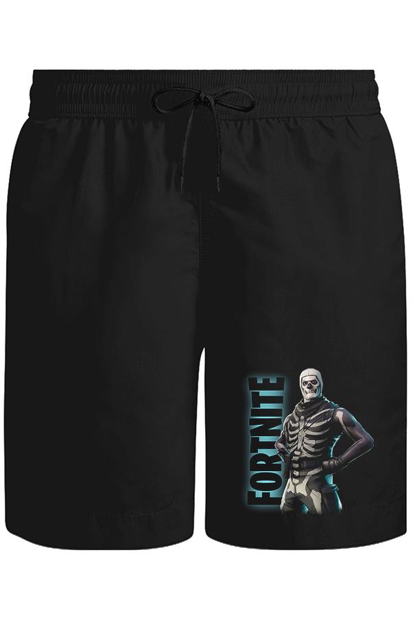 Fortnite - Skull Trooper Unisex Siyah Şort