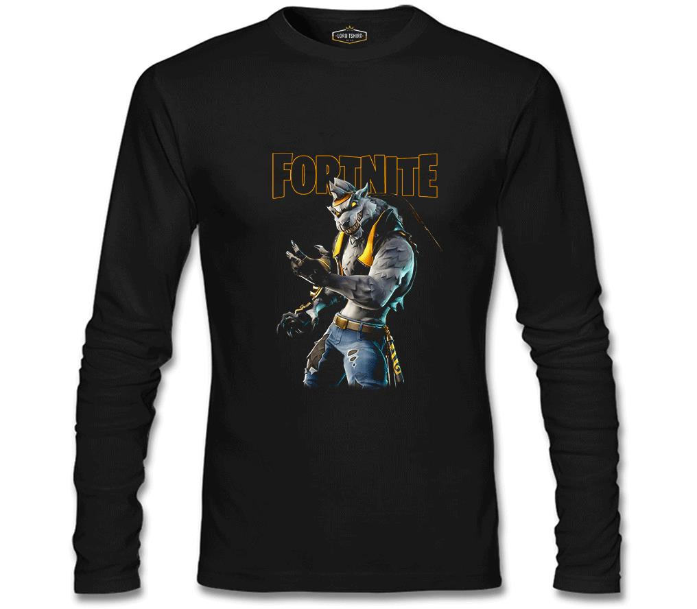 Fortnite - Wolf Siyah Erkek Sweatshirt