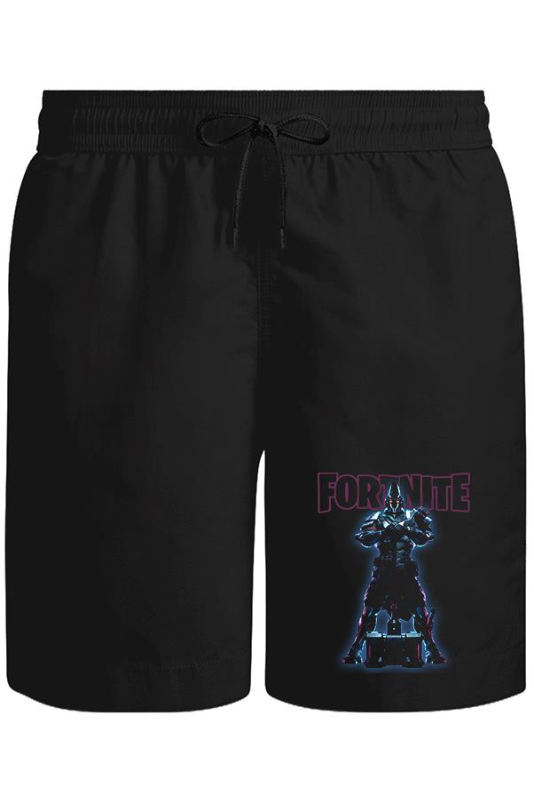 Fortnite - X Knight Unisex Siyah Şort