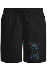 Fortnite - X Knight Unisex Siyah Şort