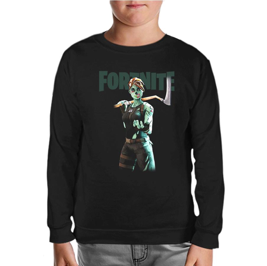 Fortnite Zombie Black Kids Sweatshirt