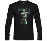 Fortnite Zombie Siyah Erkek Sweatshirt